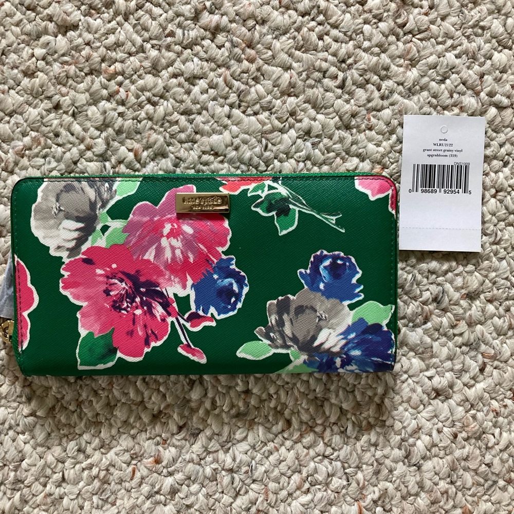 kate spade grant street grainy vinyl neda in sprout green